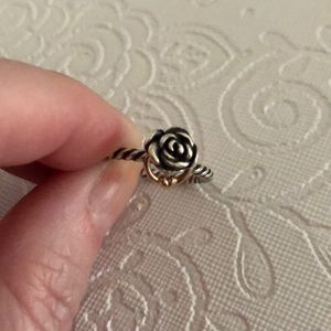 Authentic Pandora Reminder Ring. Silver rose/gold